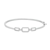 Thumbnail Image 1 of 1/3 CT. T.W. Diamond Chain Link Bangle in Sterling Silver