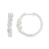 Thumbnail Image 3 of 1/5 CT. T.W. Diamond Swirl Hoop Earrings in Sterling Silver