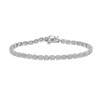 Thumbnail Image 1 of 1/2 CT. T.W. Diamond Oval Link Tennis Bracelet in Sterling Silver