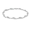 Thumbnail Image 1 of 1/20 CT. T.W. Diamond Flame Link Bracelet in Sterling Silver