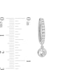 Thumbnail Image 2 of 1 CT. T.W. Certified Lab-Grown Diamond Dangle Hoop Earrings in Sterling Silver (I/SI2)