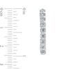 Thumbnail Image 4 of 3/8 CT. T.W. Diamond Geometric Hoop Earrings in 10K White Gold