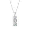 Thumbnail Image 2 of 1/2 CT. T.W. Multi-Diamond Graduated Three Stone Pendant in 10K White Gold