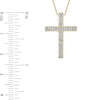 Thumbnail Image 3 of 1/4 CT. T.W. Diamond Cross Pendant in 10K Gold