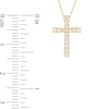 Thumbnail Image 3 of 1/6 CT. T.W. Diamond Flared Cross Pendant in 10K Gold