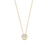 Thumbnail Image 1 of 1/8 CT. T.W. Multi-Diamond Circle Pendant in Sterling Silver with 10K Gold Plate