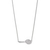 Thumbnail Image 1 of Zales x Prince 1/6 CT. T.W. Diamond Tennis Racquet Sideways Necklace in Sterling Silver