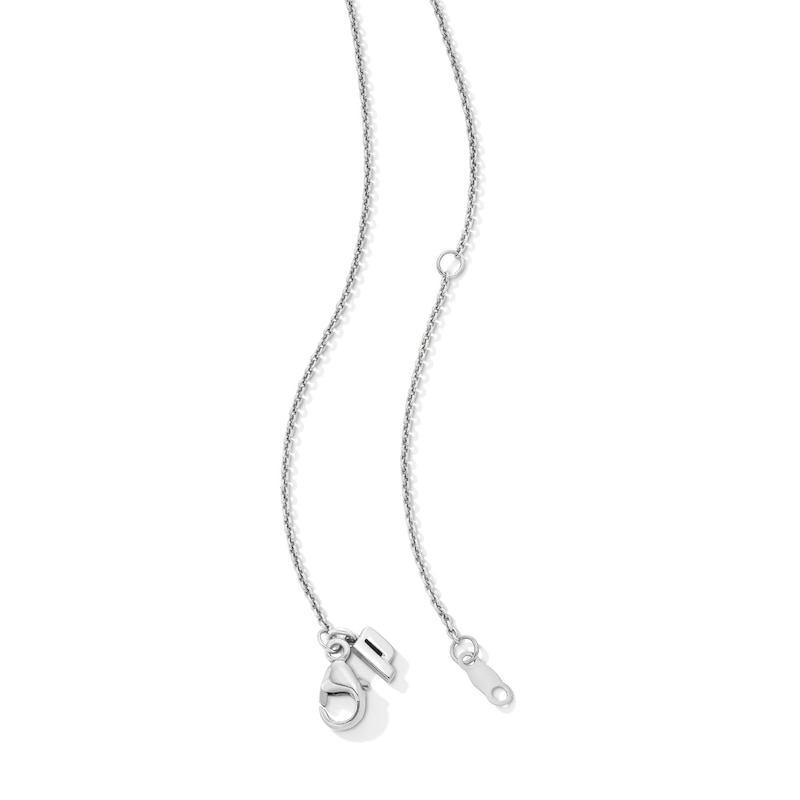 Main Image 3 of Zales x Prince 1/6 CT. T.W. Diamond Tennis Racquet Sideways Necklace in Sterling Silver