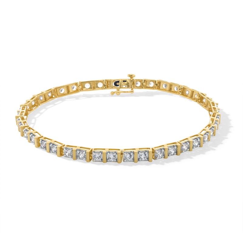 Main Image 1 of 5 CT. T.W. Certified Lab-Grown Diamond Tennis Bracelet in 10K Gold (F/SI2) - 8.5”