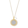 Thumbnail Image 1 of 1/2 CT. T.W. Multi-Diamond Chain Link Frame Pendant in 10K Gold - 22”