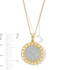 Thumbnail Image 3 of 1/2 CT. T.W. Multi-Diamond Chain Link Frame Pendant in 10K Gold - 22”