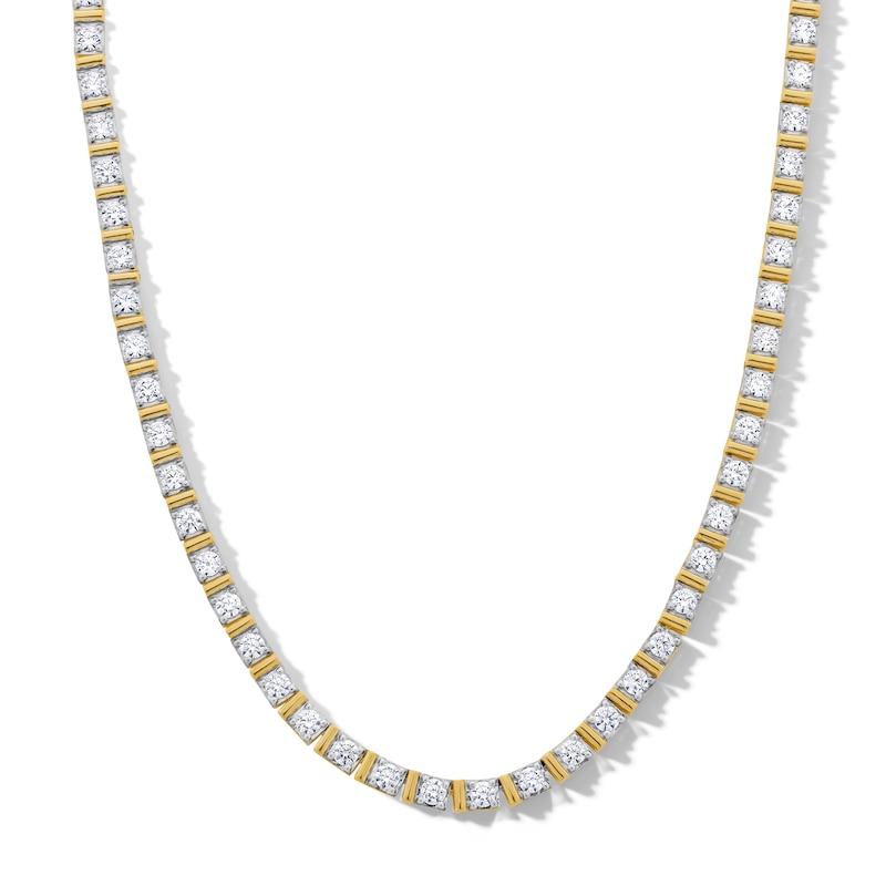 Main Image 1 of 10 CT. T.W. Certified Lab-Grown Diamond Tennis Necklace in 10K Gold (F/SI2) - 20”