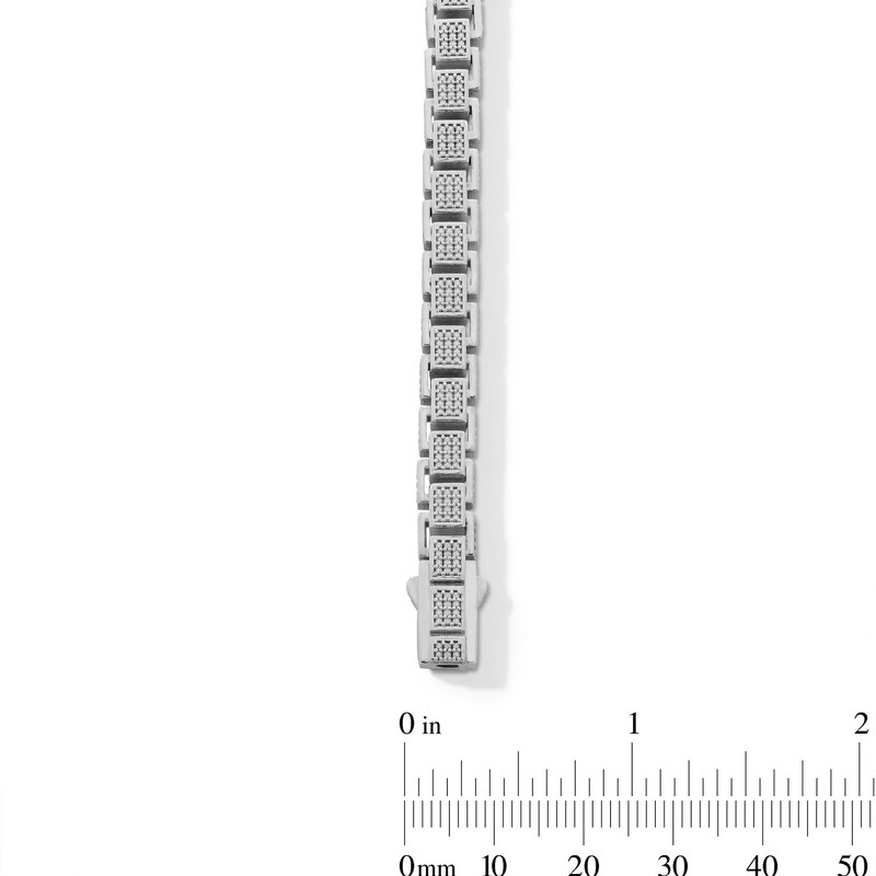 Main Image 3 of 1 CT. T.W. Multi-Diamond Link Bracelet in Sterling Silver - 8.5”
