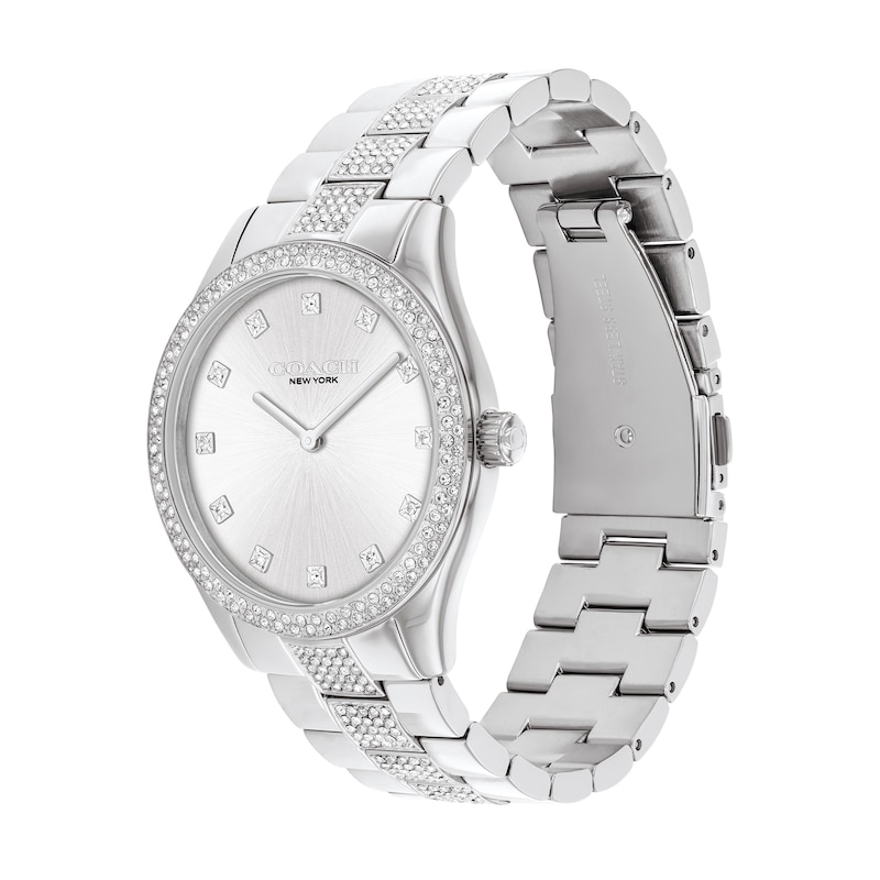 Main Image 2 of Unisex Coach Brooks Crystal Accent Watch with Silver-Tone Dial (Model: 14400033)