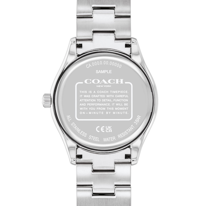 Main Image 3 of Unisex Coach Brooks Crystal Accent Watch with Silver-Tone Dial (Model: 14400033)