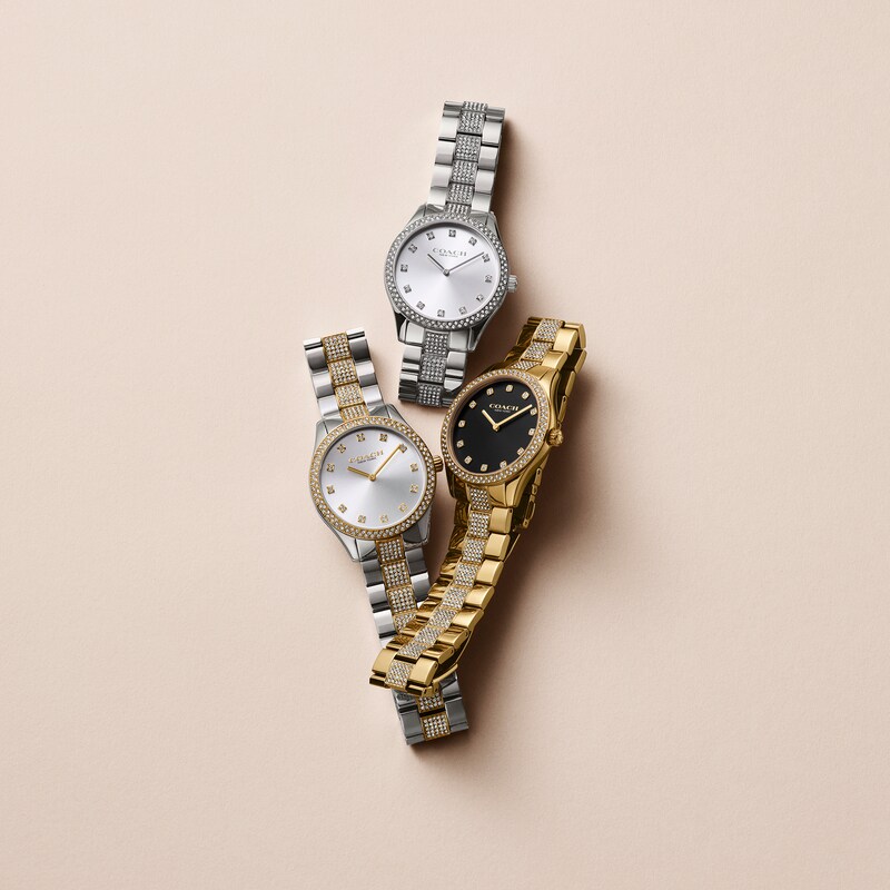 Main Image 4 of Unisex Coach Brooks Crystal Accent Watch with Silver-Tone Dial (Model: 14400033)