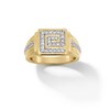 Thumbnail Image 1 of 3/4 CT. T.W. Diamond Greek Key Rectangle-Top Collar Ring in 10K Gold