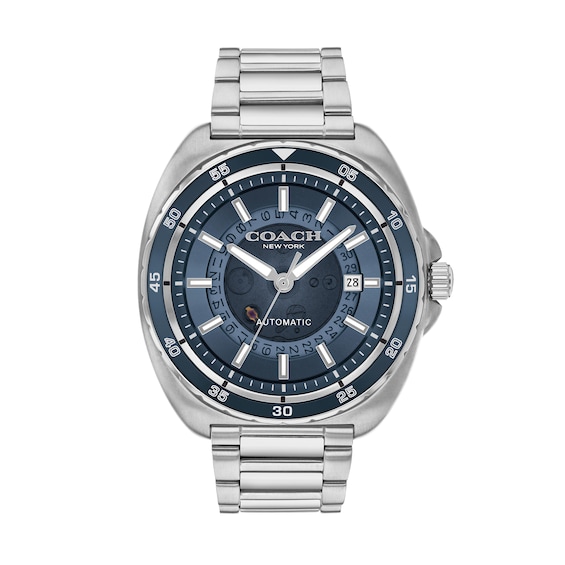 Men's Coach Charter Automatic Watch with Blue Dial (Model: 14602711)