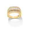 Thumbnail Image 1 of 1-1/2 CT. T.W. Certified Lab-Grown Diamond Triple Row Ring in 10K Gold (F/SI2)