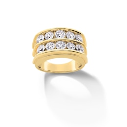 4-1/5 CT. T.W. Certified Lab-Grown Diamond Double Row Ring in 10K Gold (F/SI2)