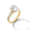 Thumbnail Image 3 of 3-1/2 CT. T.W. Oval Certified Lab-Grown Diamond Double Row Engagement Ring in 14K Gold (F/SI2)