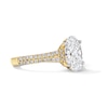 Thumbnail Image 4 of 3-1/2 CT. T.W. Oval Certified Lab-Grown Diamond Double Row Engagement Ring in 14K Gold (F/SI2)