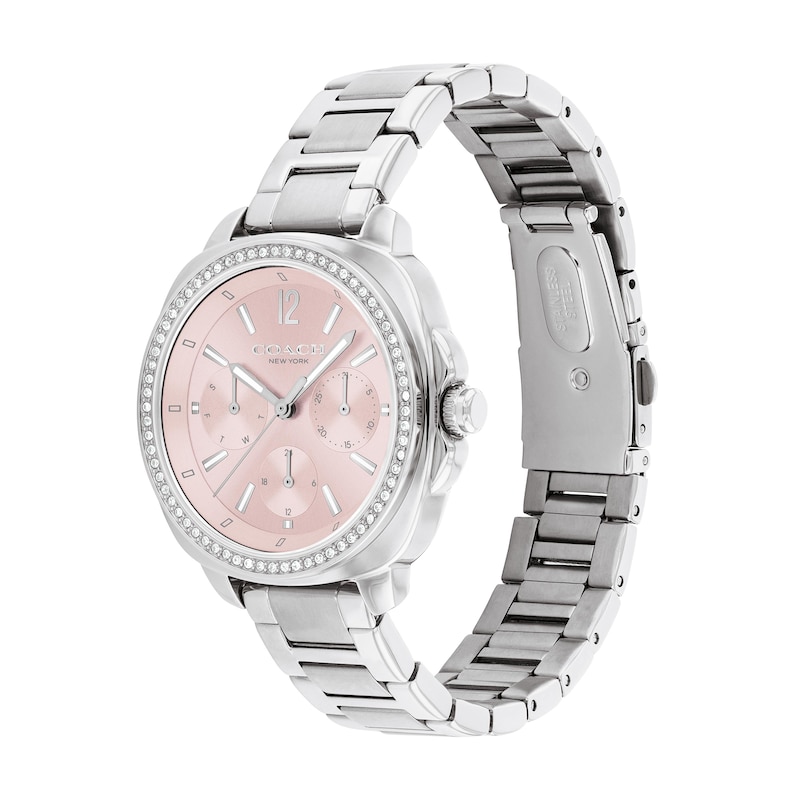 Main Image 2 of Ladies' Coach Kitt Crystal Accent Chronograph Watch with Pink Dial (Model: 14504392)