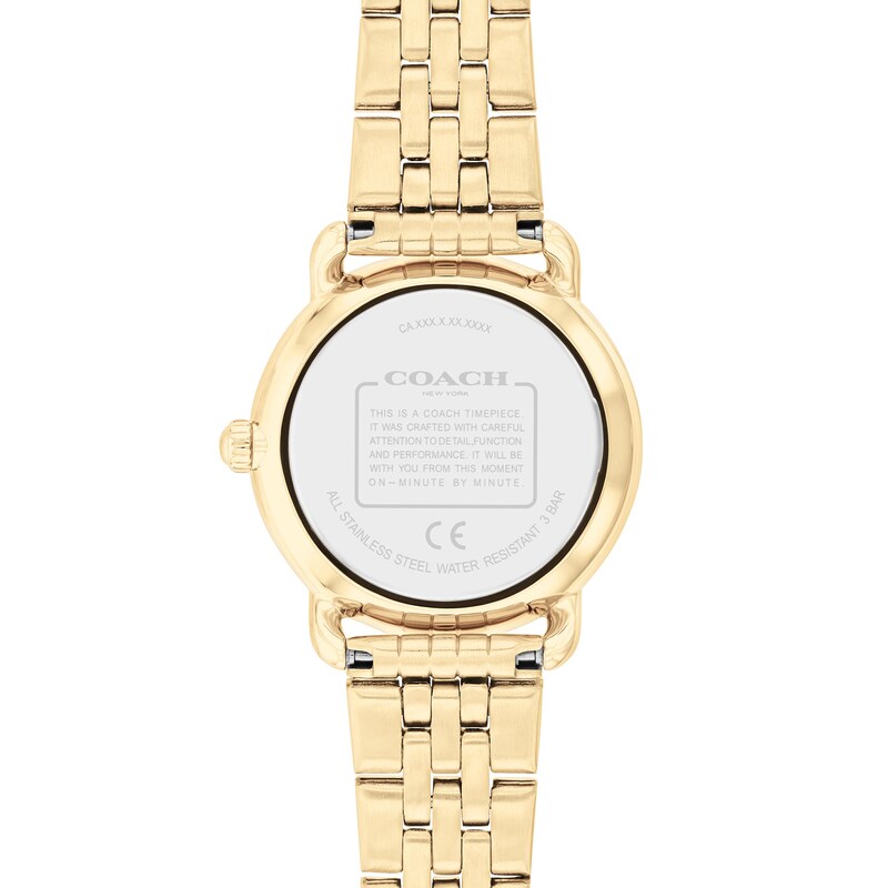 Main Image 3 of Ladies' Coach Elliot Gold-Tone IP Watch with Green Dial (Model: 14504443)