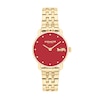 Thumbnail Image 1 of Ladies' Coach Elliot Gold-Tone IP Watch with Red Dial (Model: 14504445)