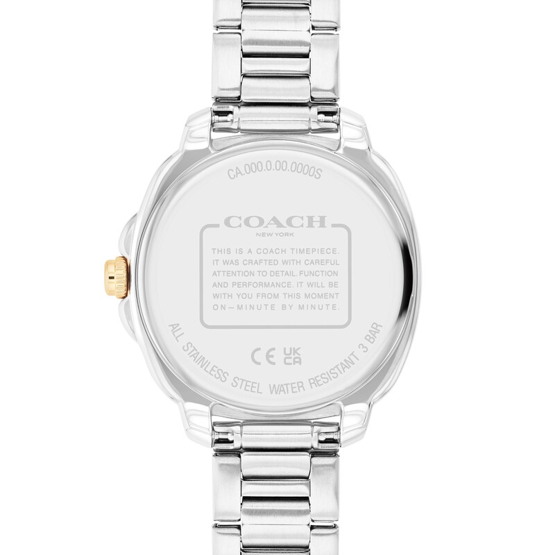 Main Image 3 of Ladies' Coach Kitt Crystal Accent Two-Tone IP Chronograph Watch with Green Dial (Model: 14504394)