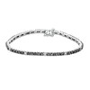 Thumbnail Image 1 of 3 CT. T.W. Black and White Diamond Station Line Bracelet in Sterling Silver and Black Rhodium