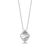 Thumbnail Image 1 of Enchanted Disney Jasmine Mother-of-Pearl and 1/8 CT. T.W. Diamond Quatrefoil Frame Necklace in Sterling Silver