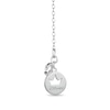 Thumbnail Image 2 of Enchanted Disney Jasmine Mother-of-Pearl and 1/8 CT. T.W. Diamond Quatrefoil Frame Necklace in Sterling Silver