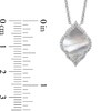 Thumbnail Image 3 of Enchanted Disney Jasmine Mother-of-Pearl and 1/8 CT. T.W. Diamond Quatrefoil Frame Necklace in Sterling Silver