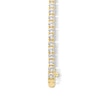 Thumbnail Image 3 of White Lab-Created Sapphire Tennis Bracelet in Sterling Silver with 18K Gold Plate - 7.25"