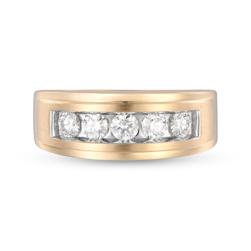 Main Image 4 of 3/4 CT. T.W. Certified Lab-Grown Diamond Five Stone Anniversary Band in 10K Gold (F/VS2)