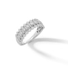 Thumbnail Image 3 of 1/3 CT. T.W. Diamond Multi-Row Scallop Edge Vintage-Style Anniversary Band in 10K White Gold