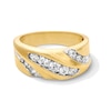 Thumbnail Image 1 of 3/4 CT. T.W. Certified Lab-Grown Diamond Triple Row Slant Band in 10K Gold (F/VS2)