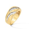 Thumbnail Image 3 of 3/4 CT. T.W. Certified Lab-Grown Diamond Triple Row Slant Band in 10K Gold (F/VS2)