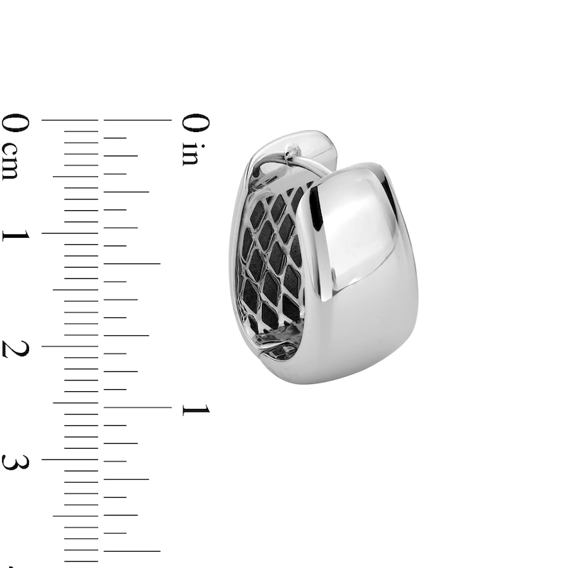Main Image 3 of 19.0mm Oval Hoop Earrings in Hollow Sterling Silver