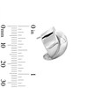 Thumbnail Image 3 of Crossover Curved Stud Earrings in Hollow Sterling Silver