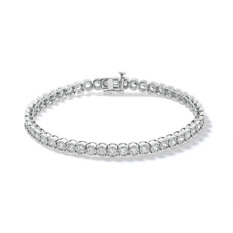 Main Image 1 of 3 CT. T.W. Certified Lab-Grown Diamond Miracle Tennis Bracelet in Sterling Silver (F/SI2) - 7.25"