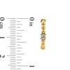 Thumbnail Image 3 of 1/8 CT. T.W. Diamond Solitaire Beaded Hoop Earrings in 10K Gold