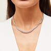 Thumbnail Image 2 of 4 CT. T.W. Certified Lab-Grown Diamond Miracle Tennis Necklace in Sterling Silver (F/SI2) - 17"