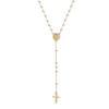 Thumbnail Image 1 of Diamond Accent Beaded Rosary Necklace in 10K Gold - 18.5"