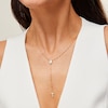 Thumbnail Image 2 of Diamond Accent Beaded Rosary Necklace in 10K Gold - 18.5"