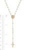 Thumbnail Image 4 of Diamond Accent Beaded Rosary Necklace in 10K Gold - 18.5"
