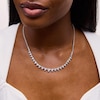 Thumbnail Image 2 of 5 CT. T.W. Certified Lab-Grown Diamond Graduated Riviera Necklace in 10K White Gold (I/SI2)