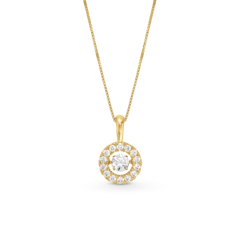Main Image 1 of 1 CT. T.W. Certified Lab-Grown Diamond Circle Frame Pendant in 10K Gold (I/SI2)