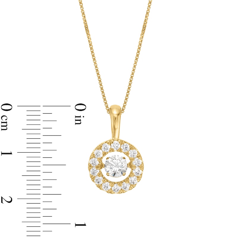 Main Image 2 of 1 CT. T.W. Certified Lab-Grown Diamond Circle Frame Pendant in 10K Gold (I/SI2)